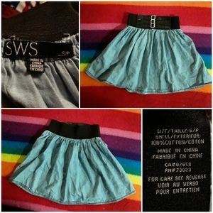 SWS Womens (S) Blue Denim Type Mini Skirt